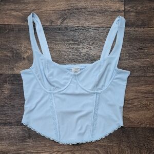 No Boundaries Sky Blue Crop Top